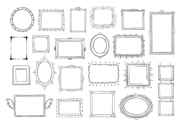 Vintage Doodle Sketch Frames