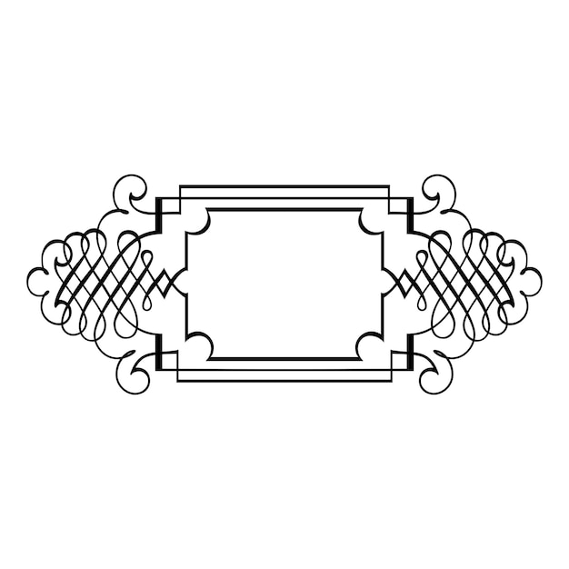 Vecteur vintage forgé floral classique calligraphique rétro vignette défilement cadres éléments de conception ornementale ensemble noir vecteur isolé