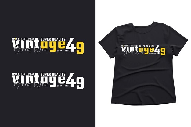 Vecteur vintage urban streetwear fashion apparel t-shirt retro typographie design graphique il est également possible de trouver des vêtements de streetwear urbains vintage.