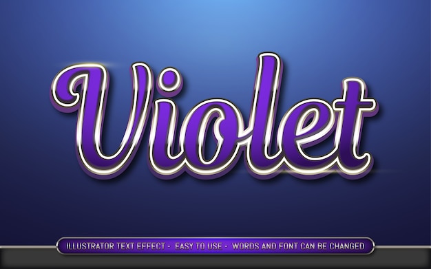 Violet - Style D'effet De Texte Modifiable