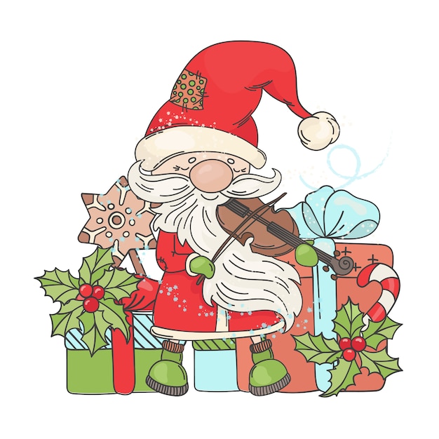 Violin Santa Music Joyeux Noël