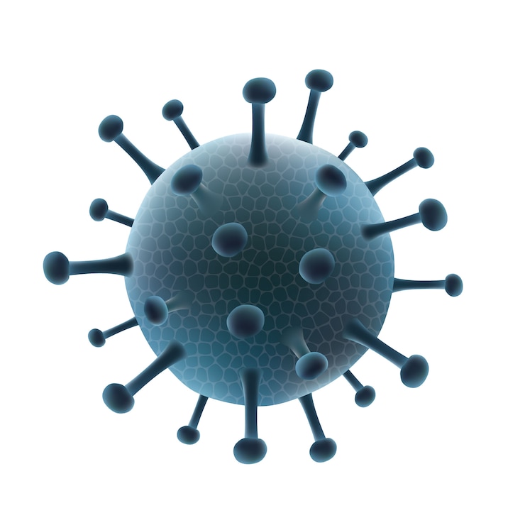 Vecteur virus corona 3d