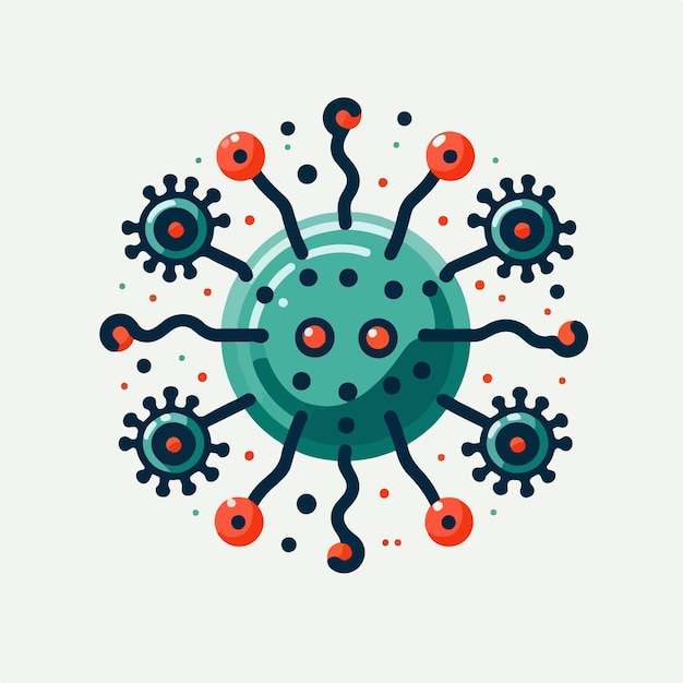 virus vecteur avec un style de conception plat simple