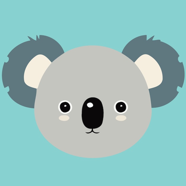 Visage d'animal mammifère herbivore koala commun