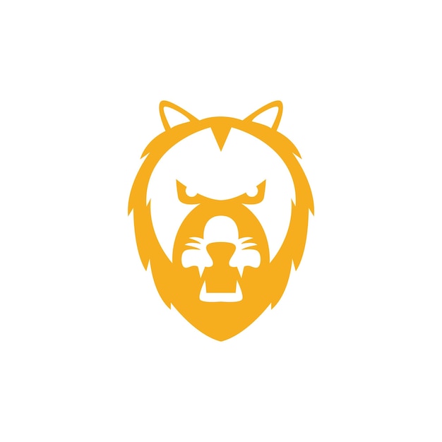 Visage En Colère Tête Tigre Mignon Logo Design Vecteur Graphique Symbole Icône Signe Illustration Idée Créative