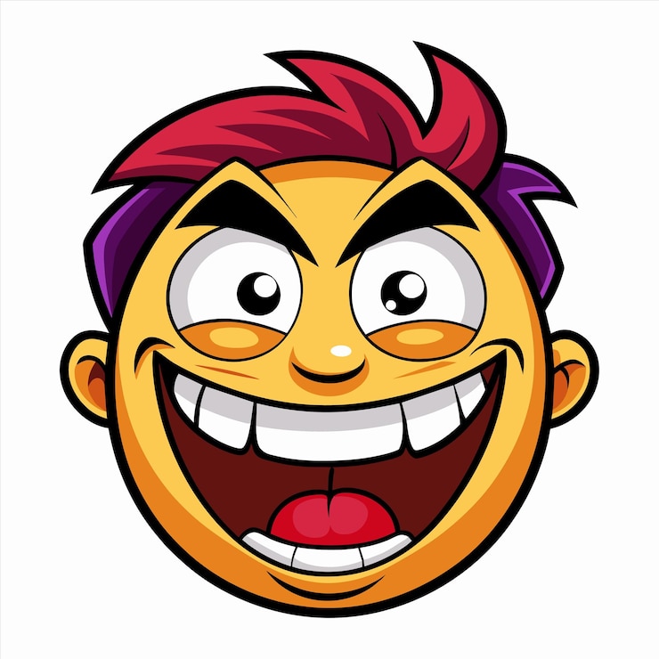 Vecteur un visage de dessin animé avec un visage de cartoon qui dit "monstre"