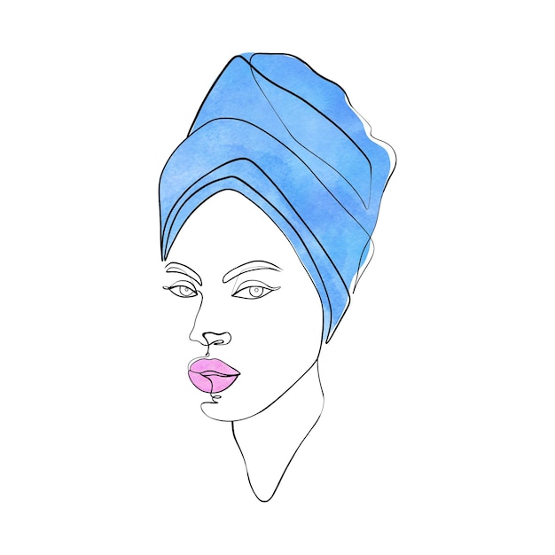 Visage de femme minimal