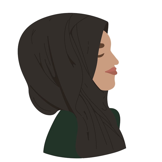 Visage De Femme Musulmane D'une Jeune Fille Musulmane Dans Un Hijab Portrait D'une Jeune Femme Arabe En Costume Traditionnel