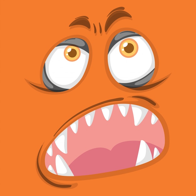 Un visage de monstre en colère
