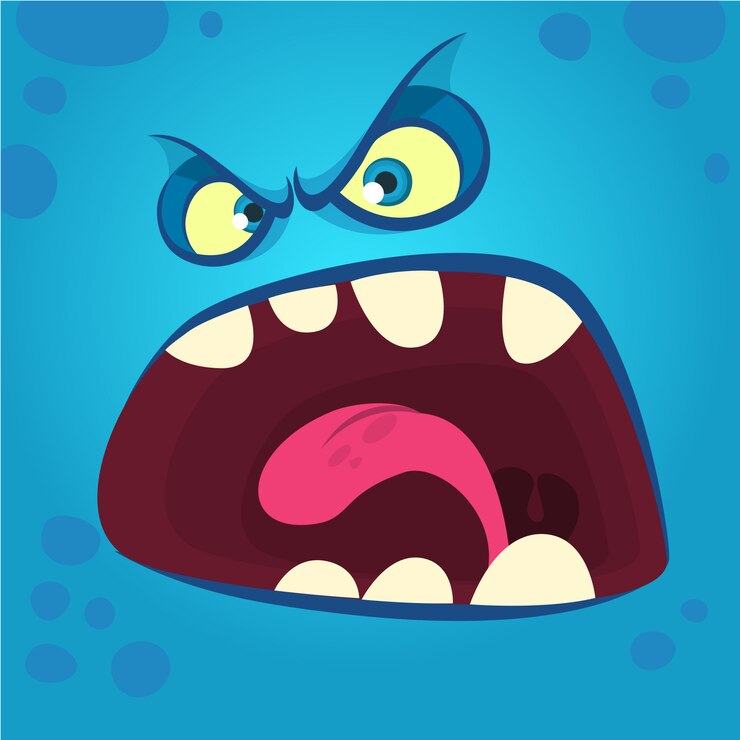 Vecteur visage de monstre