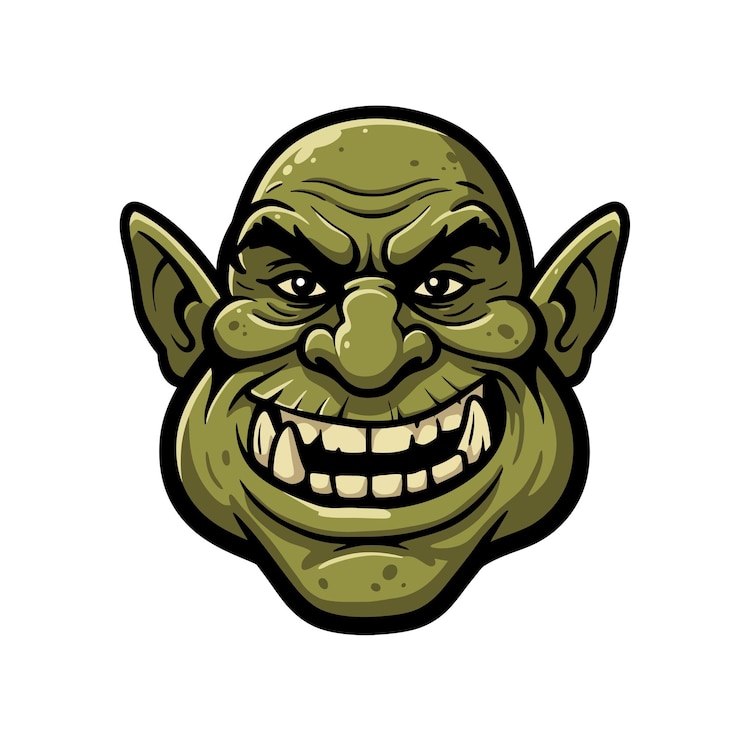 Vecteur le visage souriant d'un orque