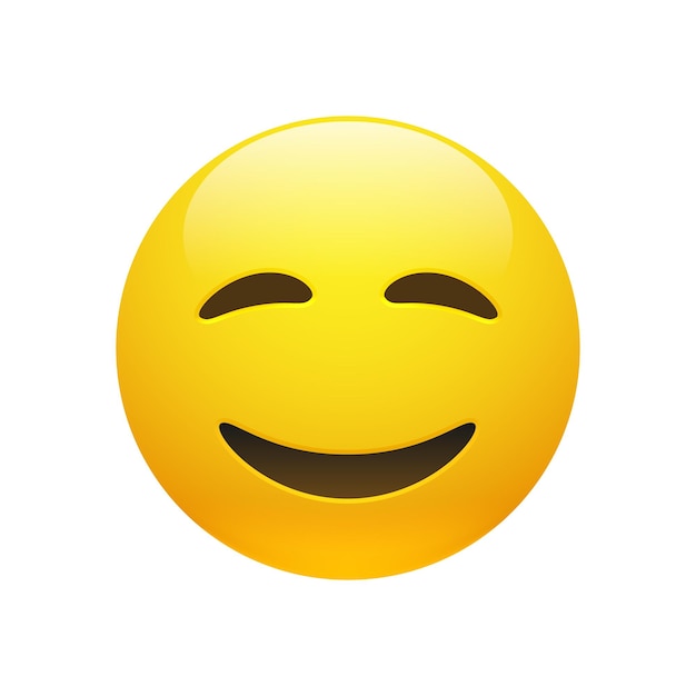 Vecteur visage souriant de vecteur emoji jaune