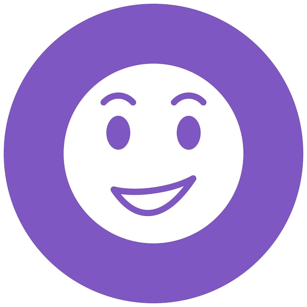 Vecteur le visage souriant avec les yeux souriants illustration vectorielle de l'icône emoji