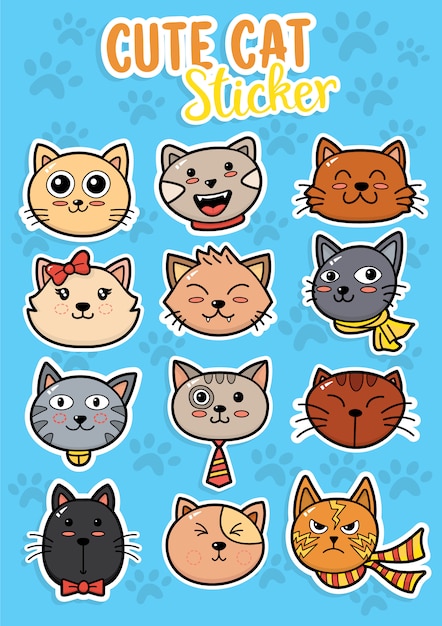 Visages De Chat Mignons