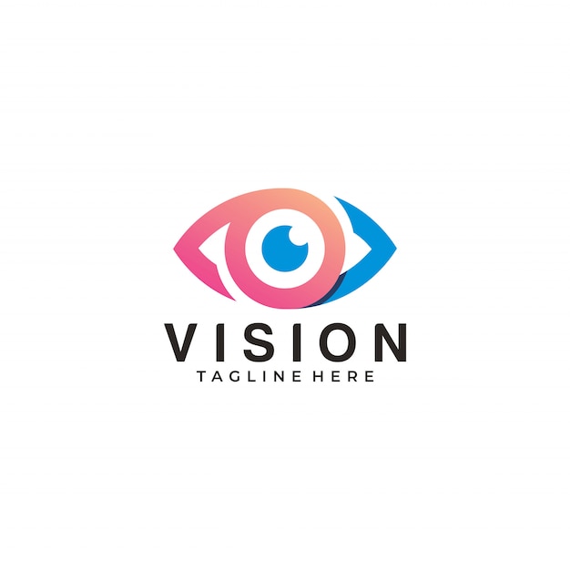 Vecteur vision logo oeil icône illustration app