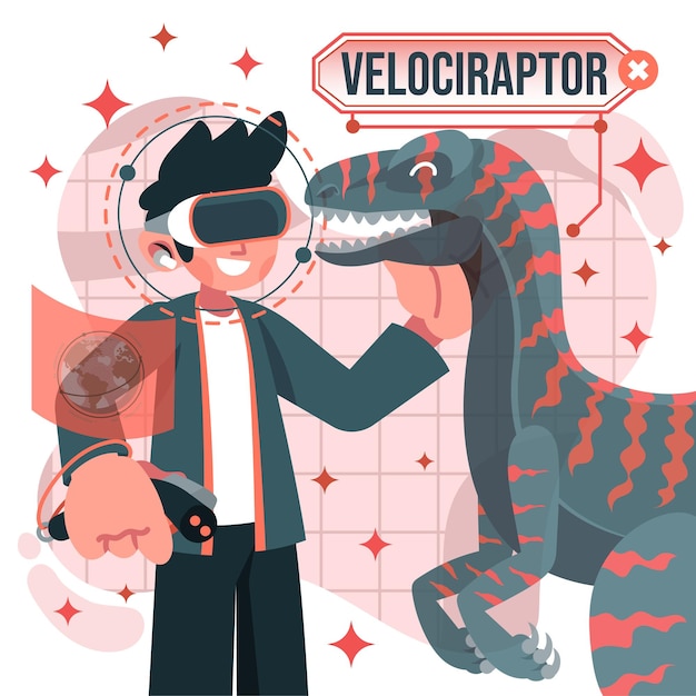 Visite virtuelle Rencontrez Velociraptor