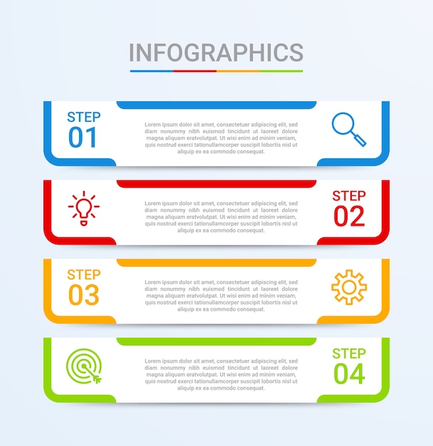 Visualisation De Données Commerciales, Modèle Infographique Avec étapes