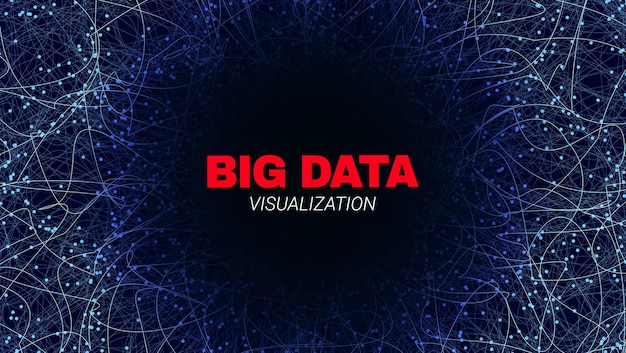 Visualisation futuriste du cloud Big Data