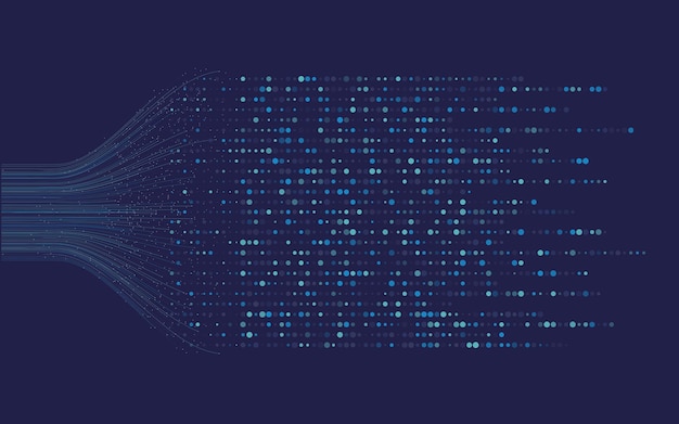 Visualisation des mégadonnées Analyse financière des réseaux sociaux des bases de données complexes Exploration de données Contexte technologique vectoriel Concept d'analyse de l'information