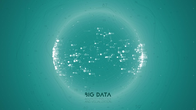 Visualisation Des Mégadonnées. Infographie Futuriste. Conception Esthétique De L'information.