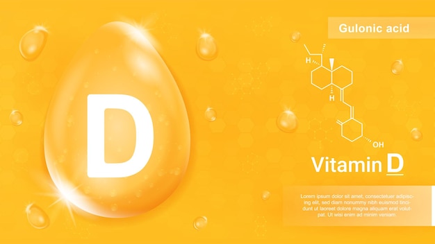 Vecteur vitamine d jaune