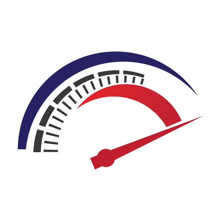 Vecteur vitesse logo design silhouette compteur de vitesse symbole icône vectorspeed auto voiture logo modèle illustration vectorielle icône design
