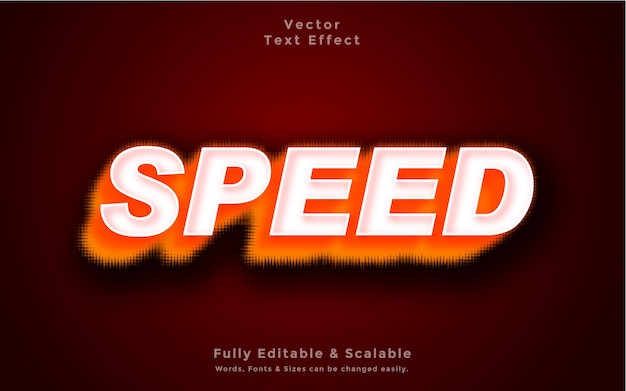 Vecteur vitesse de vecteur d'effet de texte 3d