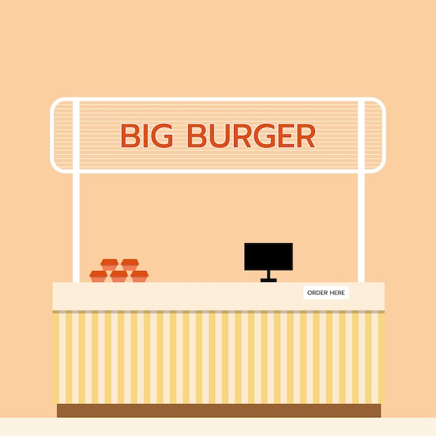 Vitrine De Magasin Pour Burger