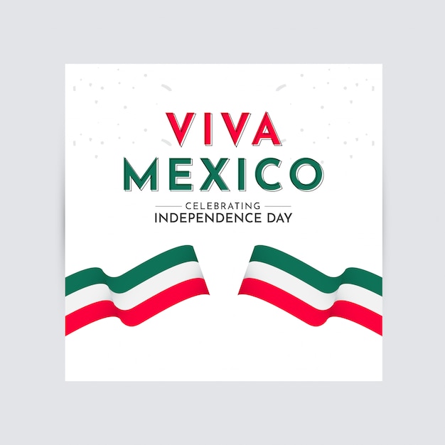 Vecteur viva mexico independence day célébration modèle vectoriel conception logo illustration