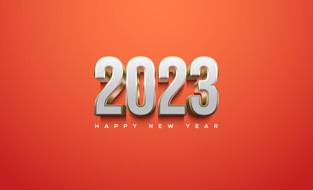 Voeux de bonne année 2023 réaliste 3d
