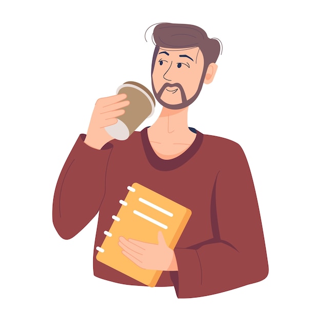 Voici un personnage plat d'étudiante