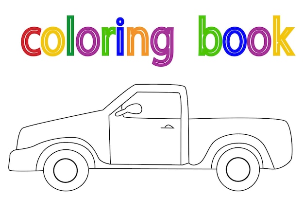 Voiture De Coloriage De Livre Isolé