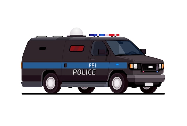 Voiture. Fbi. Police. Transport Spécial.