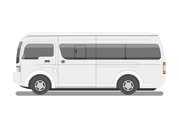 Voiture de minibus Illustration plate simple