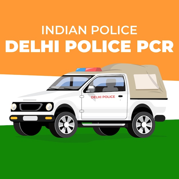 Voiture De Police Indienne - Jeep De La Police De Delhi