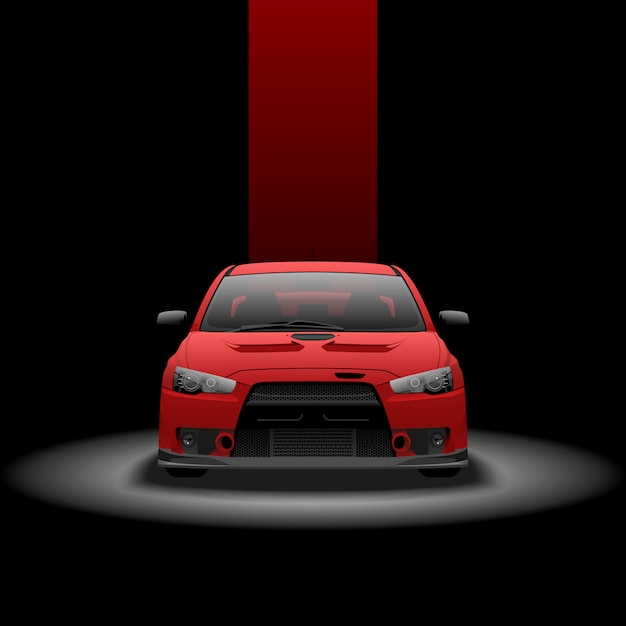 voiture de sport rouge