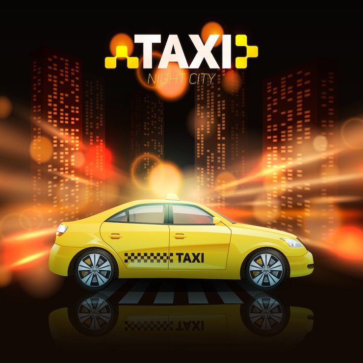 Vecteur voiture de taxi
