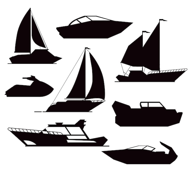 Voiture à vapeur à moteur Vector Silhouettes