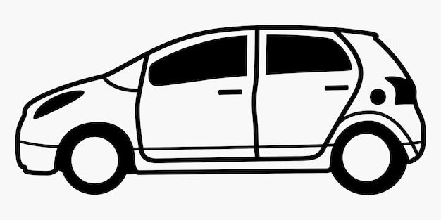 Vecteur voiture véhicules silhouette dessin au trait