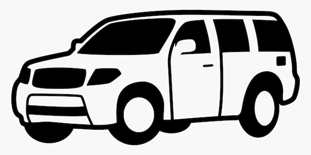 Vecteur voiture véhicules silhouette dessin au trait