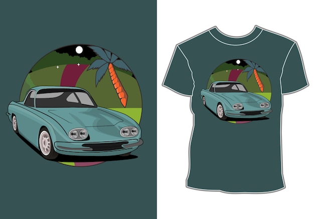 Voiture Vintage Pour Impression De T-shirt