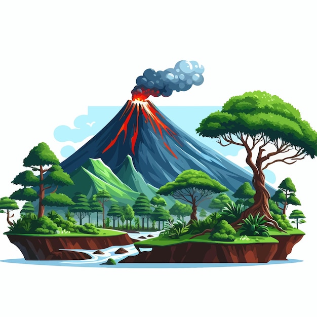 Vecteur le volcan