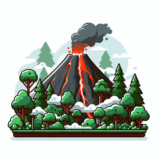 Vecteur le volcan