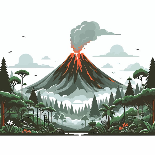 Vecteur le volcan