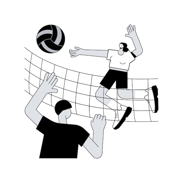 Volley-ball concept abstrait illustration vectorielle