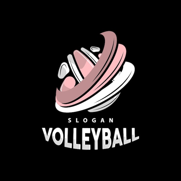 Volley-ball Logo Sport Simple Design World Sports Tournament Vector Illustration Symbole Icône