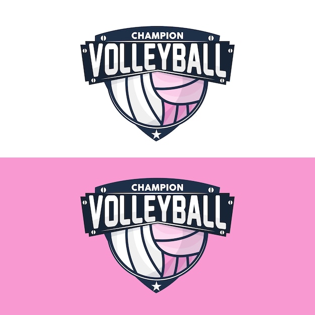 Vecteur volley-ball logo sport simple design world sports tournament vector illustration symbole icône