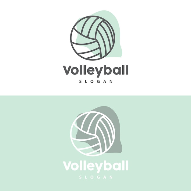 Volley-ball Logo Sport Simple Design World Sports Tournament Vector Illustration Symbole Icône