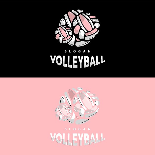 Volley-ball Logo Sport Simple Design World Sports Tournament Vector Illustration Symbole Icône