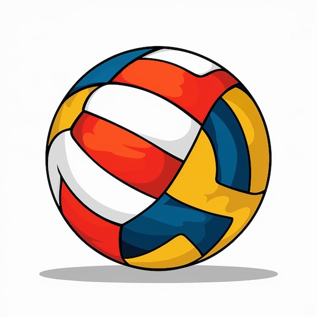 Volleyball dynamique Une illustration vectorielle sur un fond blanc propre